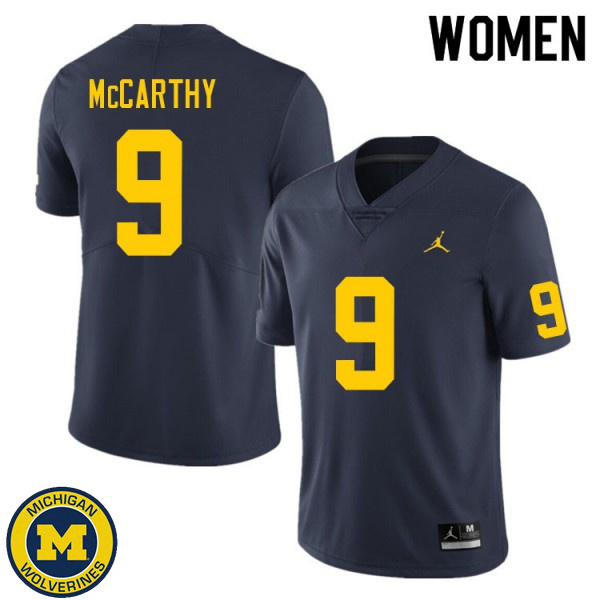 Women Michigan Wolverines #9 J.J. McCarthy Navy Official Game Jersey